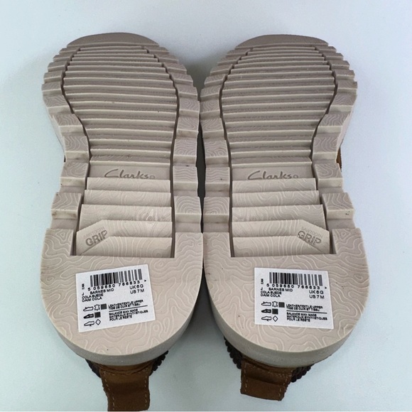 Clarks Men's Collection Barnes Mid Comfort Boots Cola Suede New - Picture 6 of 9